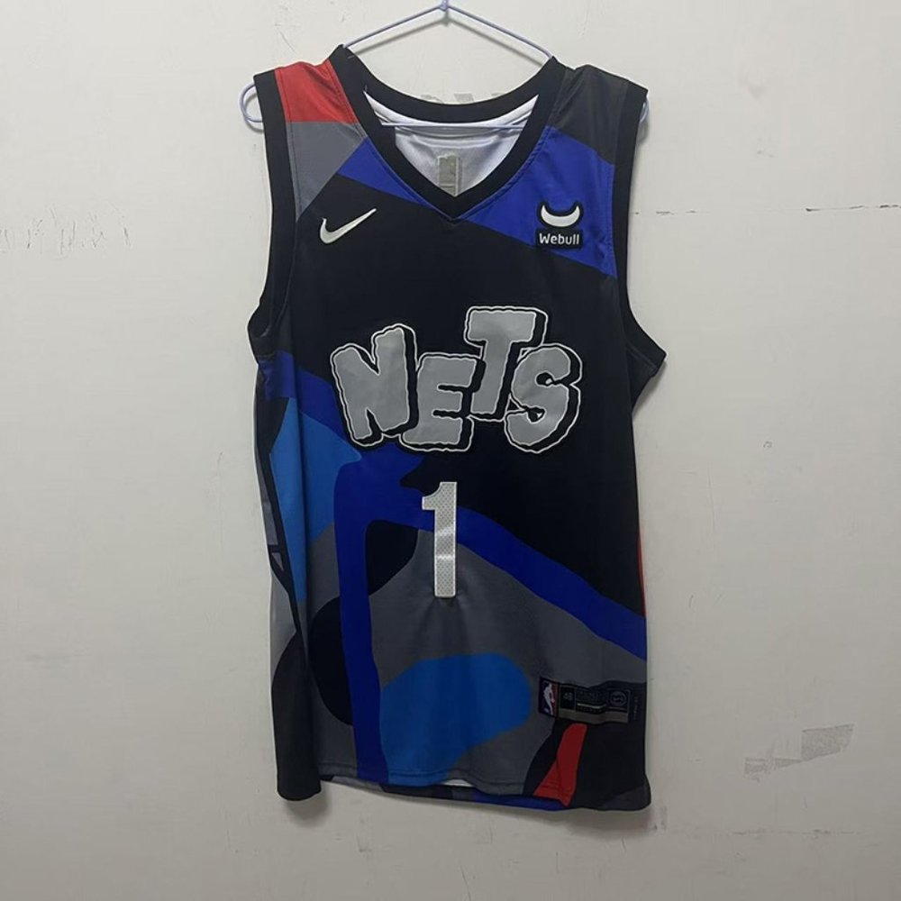 NBA Brooklyn Nets City Edition #1 Mikal Bridges Basketball Jersey